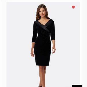 Tahari black velvet dress